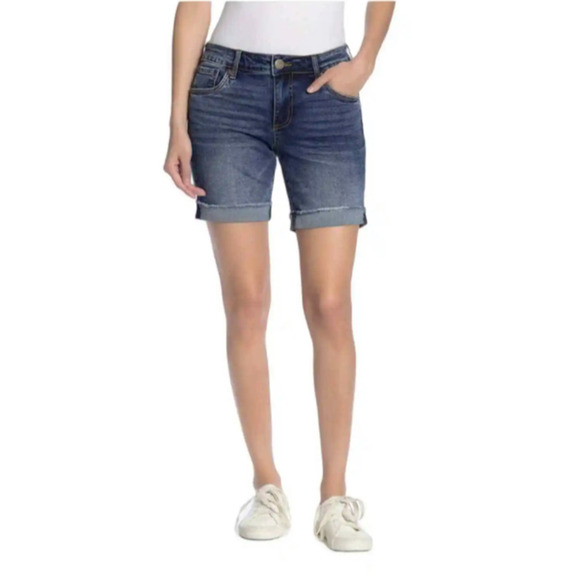 KUT FROM THE KLOTH Katy Boyfriend Shorts 4 Denim 30"x6.5" Cut-Off KS757MA4R NWT - Picture 1 of 7
